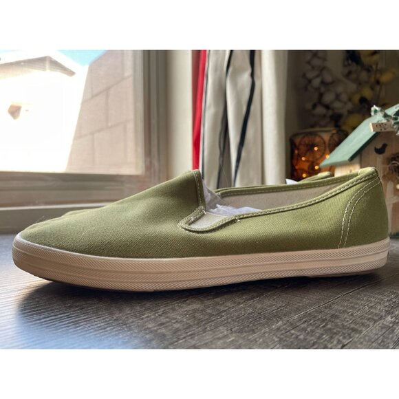 Keds Champion Slip-on women's sneaker sz 7.5 green white - Picture 3 of 7